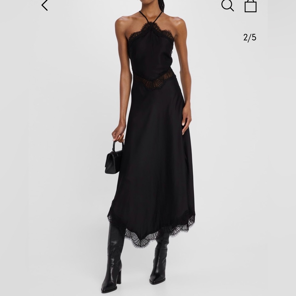 A.L.C. Black Lace LUCIA Midi Dress SZ 4